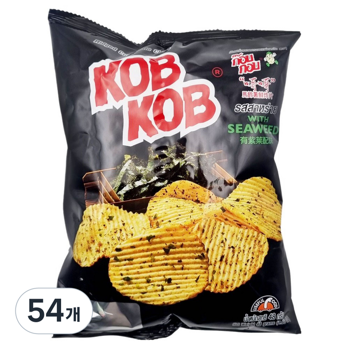 유즈풀 콥콥 포테이토 칩 위드 씨위드, 54개, 48g