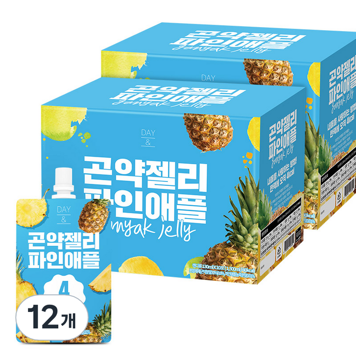 참앤들황토농원 데이앤 파인애플 곤약젤리 10p, 1.3L, 12개
