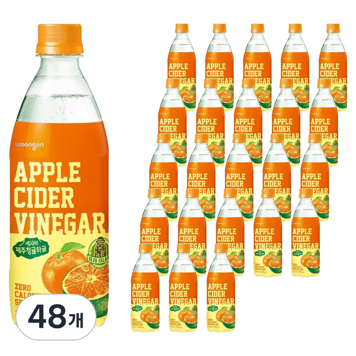 웅진 애사비 제주청귤하귤, 48개, 500ml