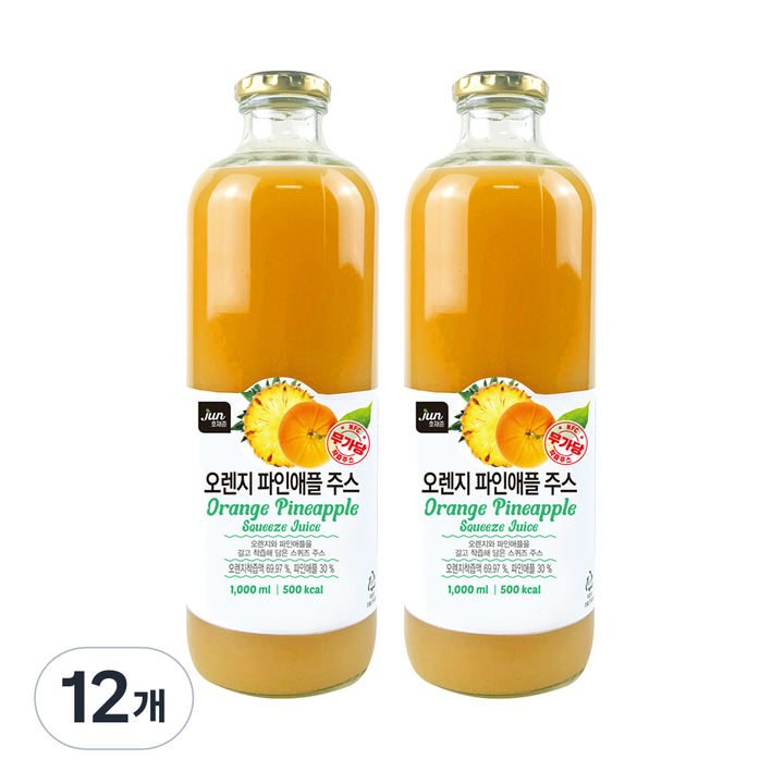 호재준 오렌지파인애플주스, 1L, 12개