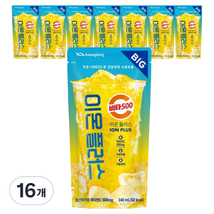 비타500 이온플러스 음료, 16개, 340ml