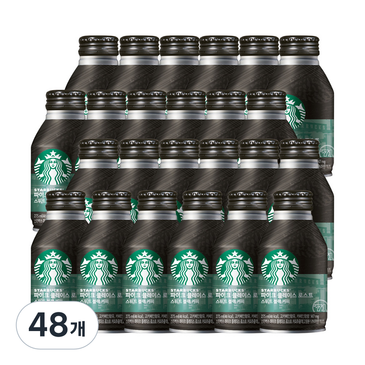 스타벅스 파이크 플레이스 로스트 스위트 블랙 커피, 275ml, 48개