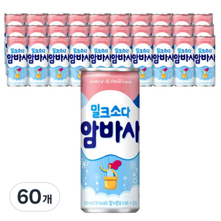 암바사 밀크소다, 250ml, 60개