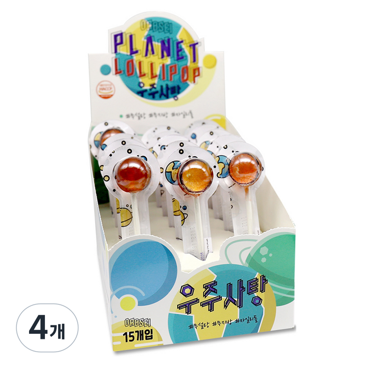 오브세이 우주사탕 태양 체리맛 15p, 285g, 4개