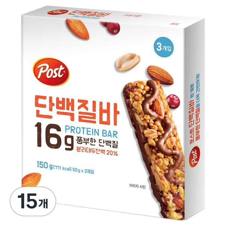 포스트 단백질바 3p, 150g, 15개