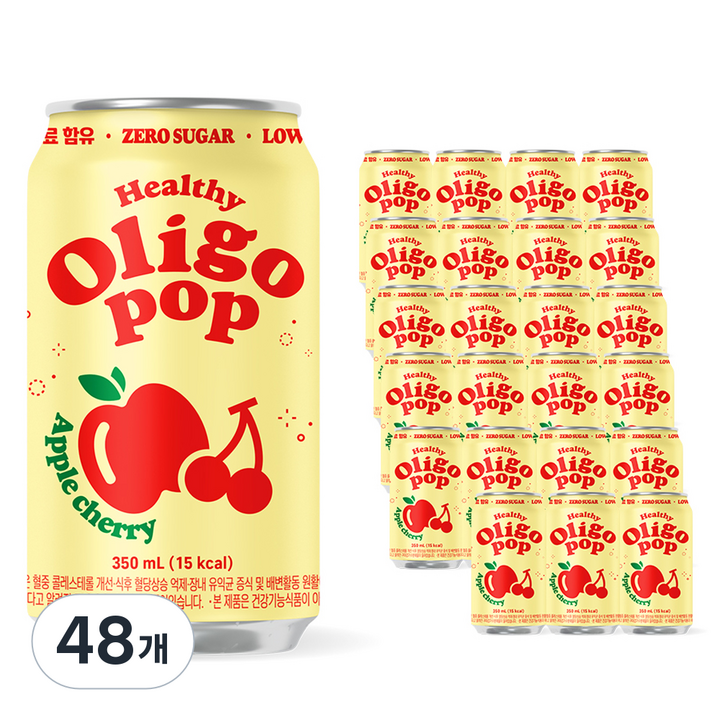 헬씨올리고팝 애플체리, 48개, 350ml