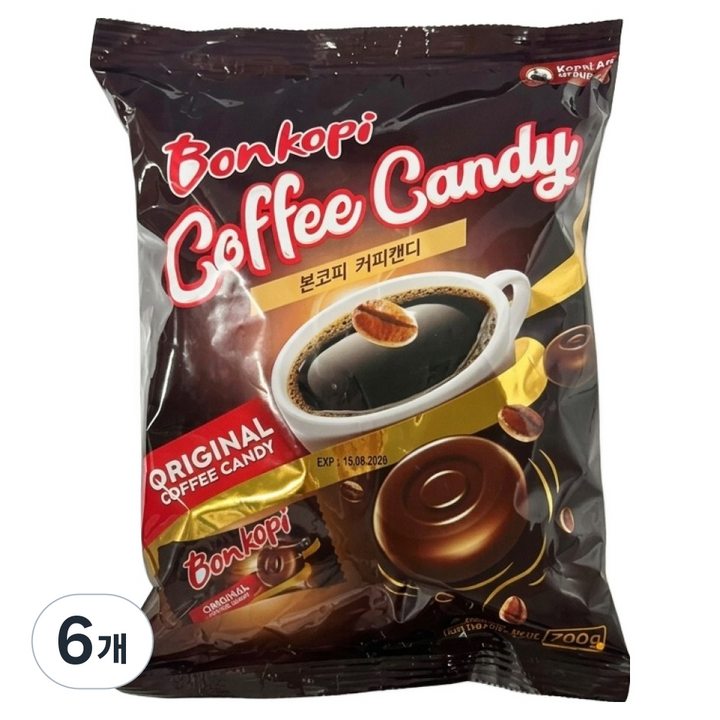 이루다 대용량 커피 본코피 캔디, 6개, 700g