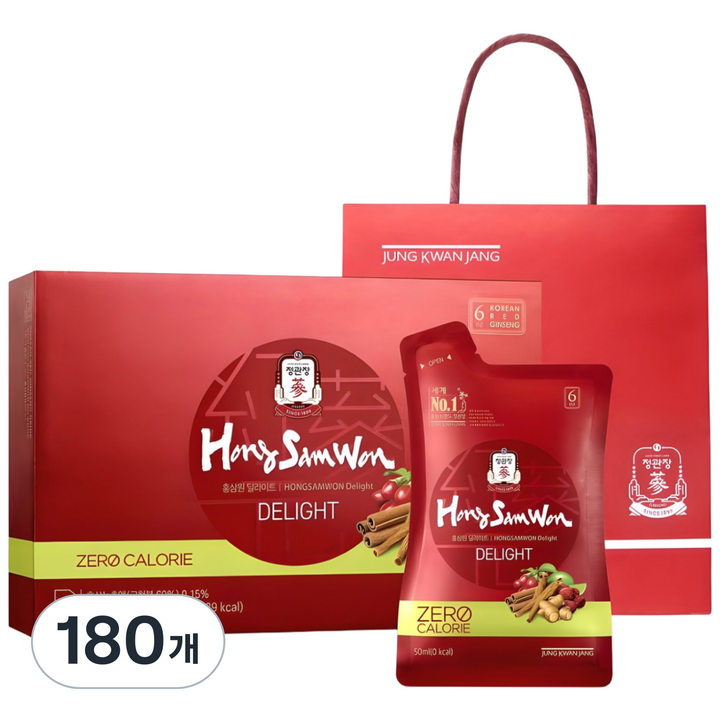 홍삼원 딜라이트 + 쇼핑백, 50ml, 180개