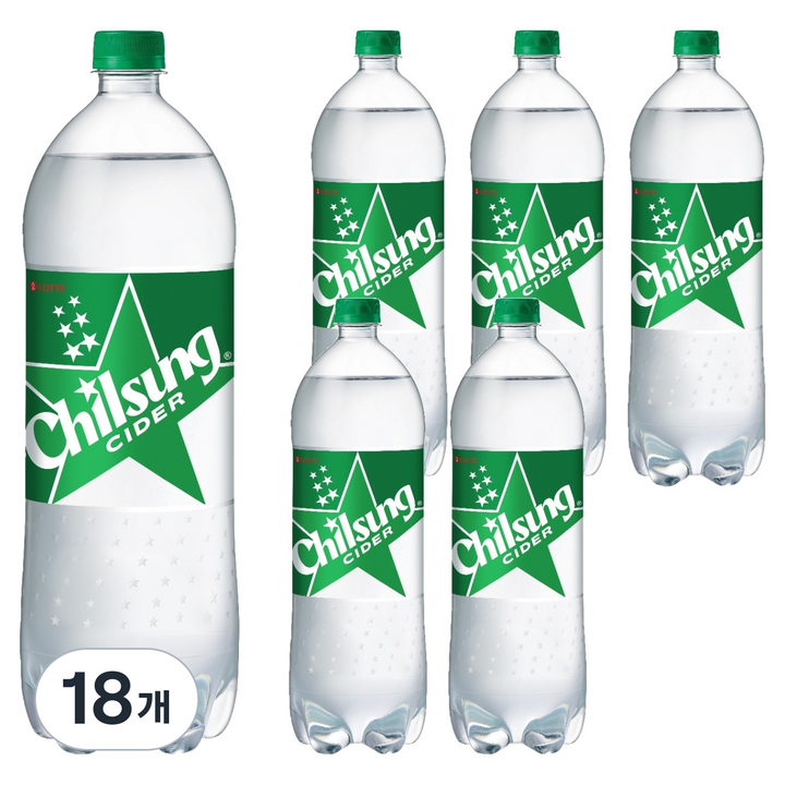칠성사이다 탄산음료, 1.8L, 18개