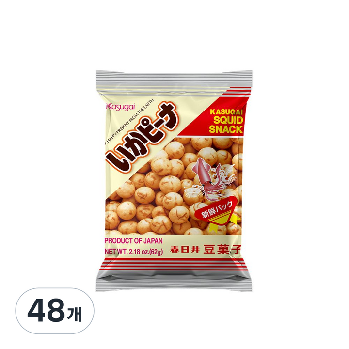 카수가이 이카 피넛 과자, 62g, 48개