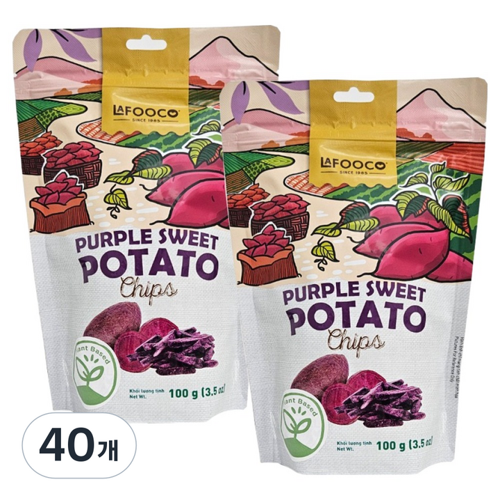 라푸코 자색고구마칩스, 100g, 40개