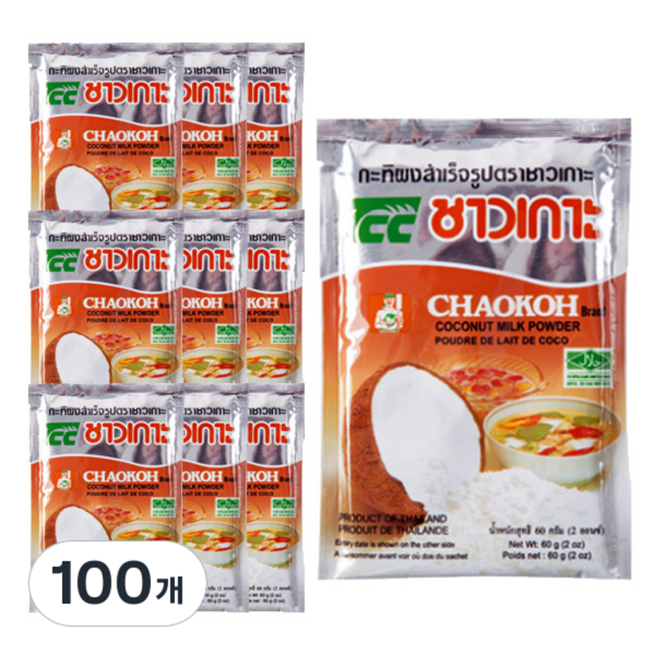 차오코 코코넛 밀크 파우더, 60g, 100개