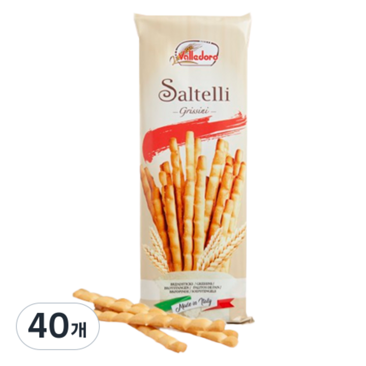 발레도로 그리시니 막대과자 쌀텔리, 100g, 40개