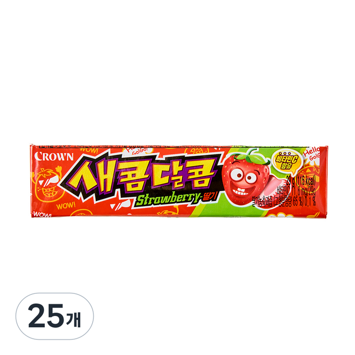 크라운 새콤달콤 딸기, 29g, 25개
