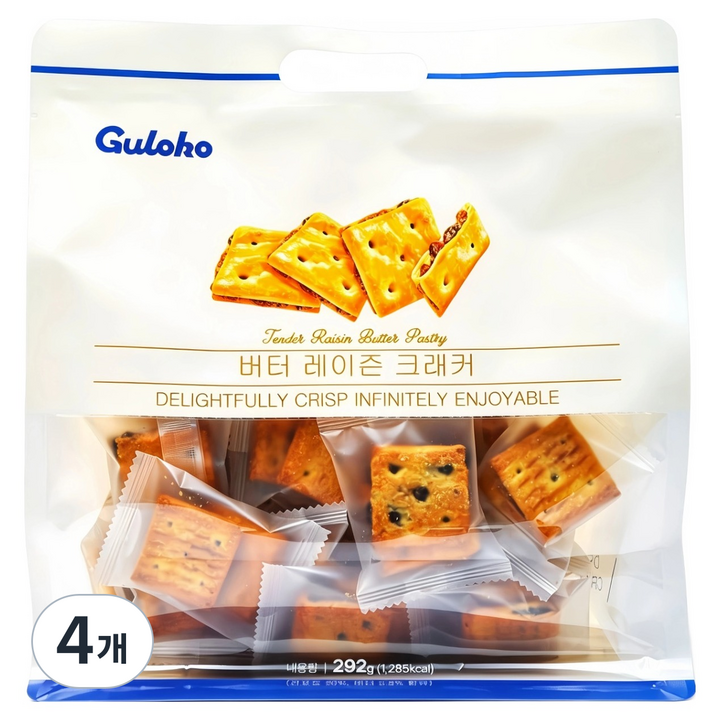 고락기 버터 레이즌 건포도 크래커, 292g, 4개