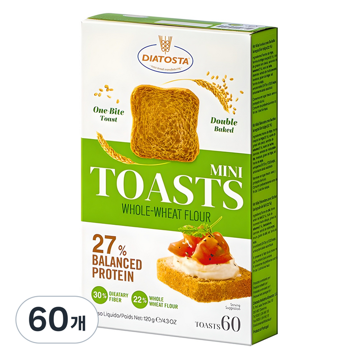 디아토스타 통밀토스트 비스킷, 120g, 60개