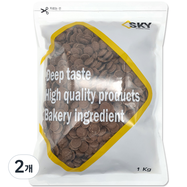 이르카 리노 밀크 커버춰 초콜릿, 1kg, 2개