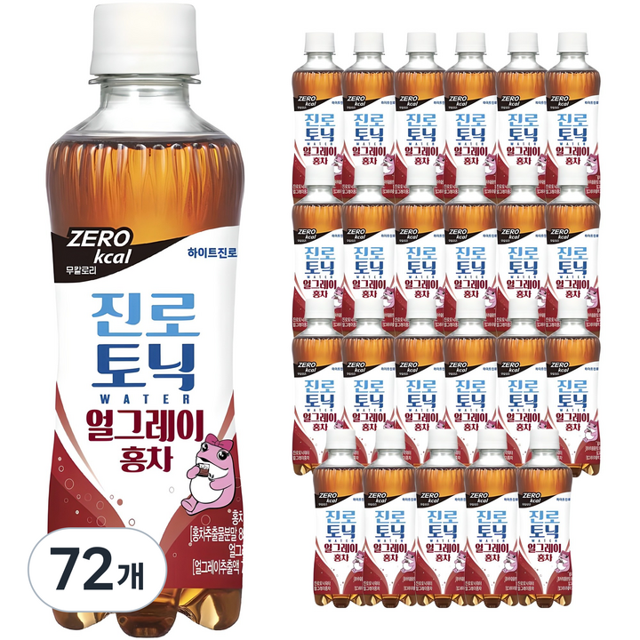 진로토닉워터 얼그레이홍차 제로칼로리, 300ml, 72개