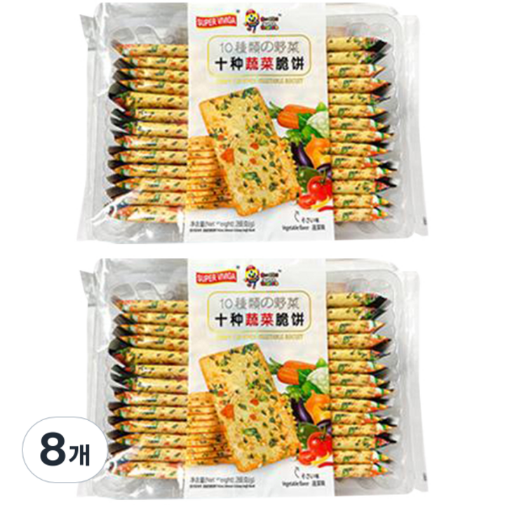 슈퍼비비가 크리스피 10가지 야채맛 비스킷, 288g, 8개