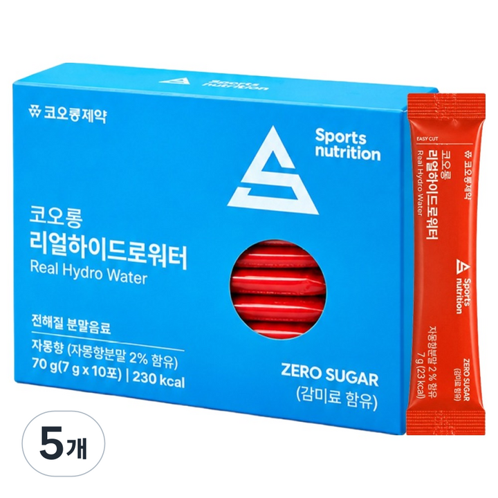 코오롱제약 리얼하이드로워터 전해질워터 10p, 70g, 5개
