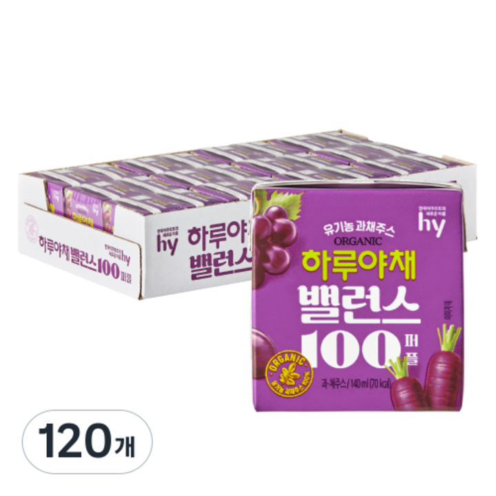 하루야채 밸런스100 퍼플, 140ml, 120개