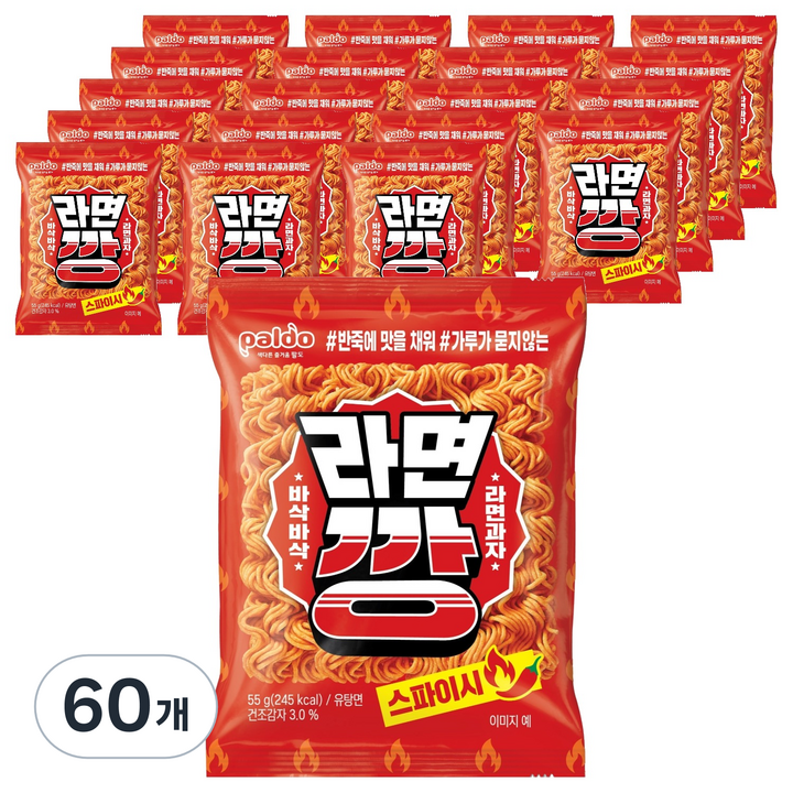 팔도 라면깡 스파이시, 55g, 60개