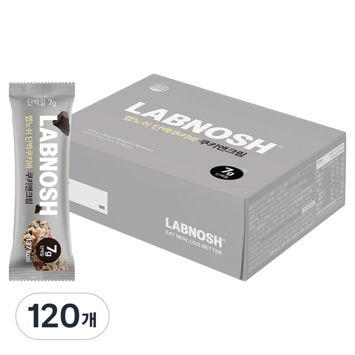 랩노쉬 단백쿠키바 쿠키앤크림, 35g, 120개