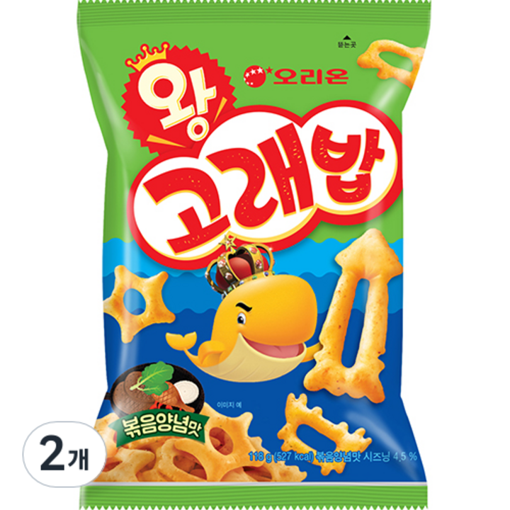 고래밥 왕 볶음양념맛, 118g, 2개