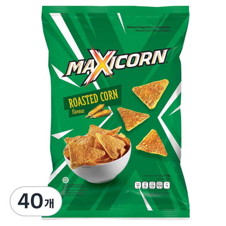 인도푸드 맥시콘 구운 옥수수맛, 40개, 55g