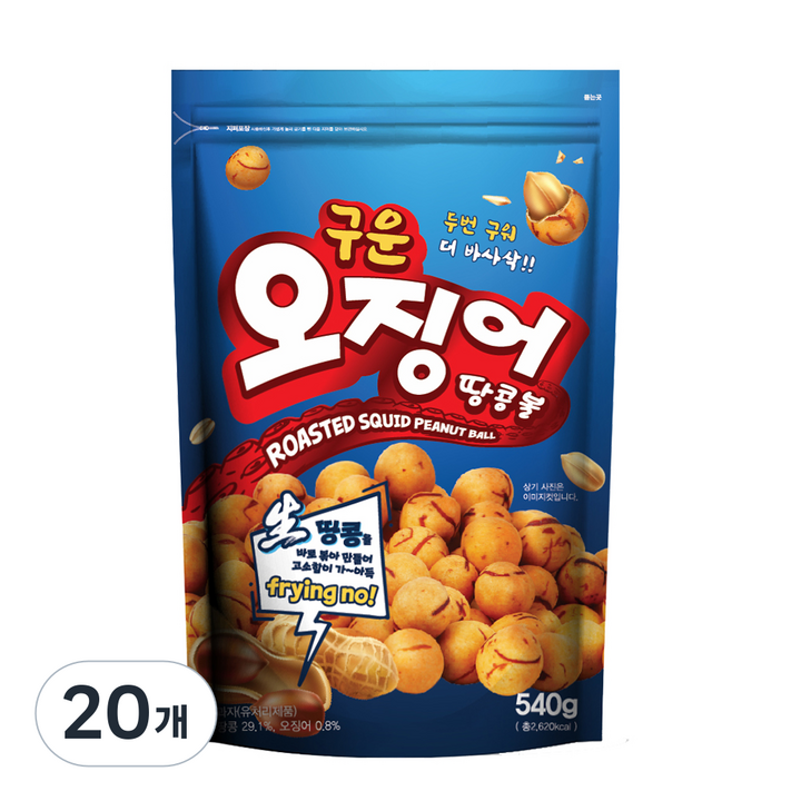 우농 구운 오징어 땅콩볼, 540g, 20개