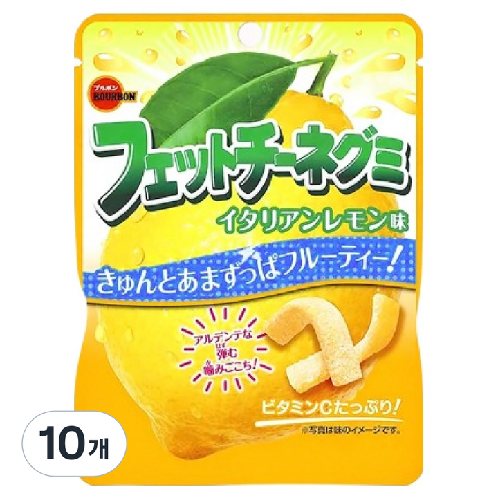 부르본 페투치니 젤리 레몬, 10개, 50g