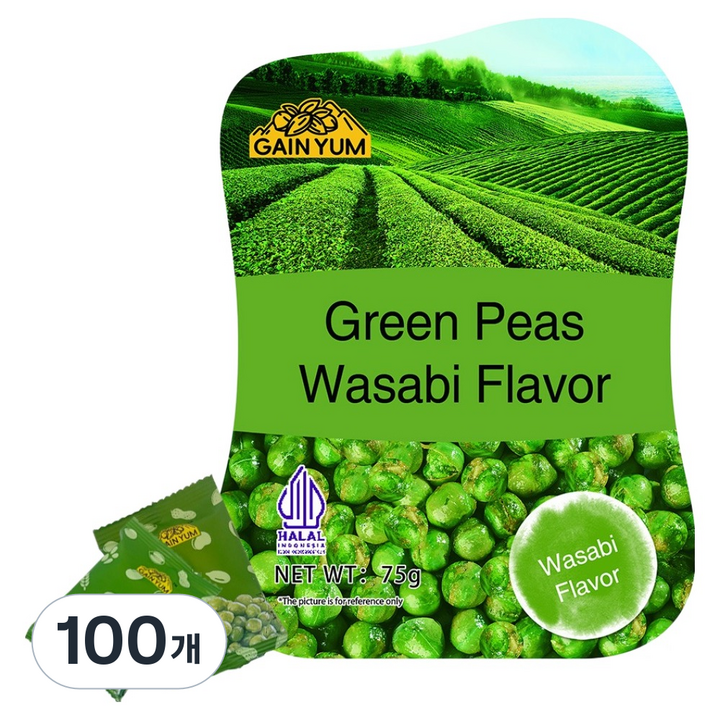 GAINYUM 그린피스 와사비향, 75g, 100개