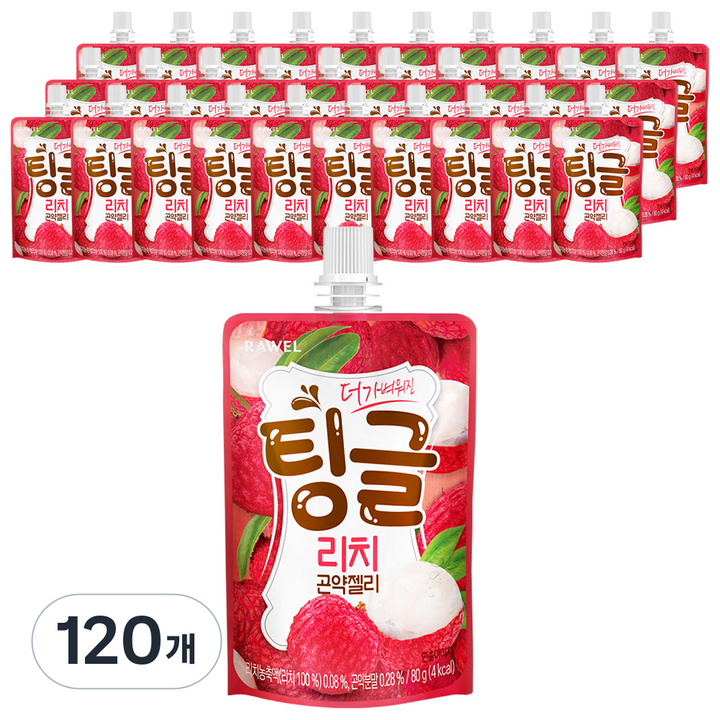 팅글 더 가벼워진 리치 곤약젤리 1개입, 80g, 120개
