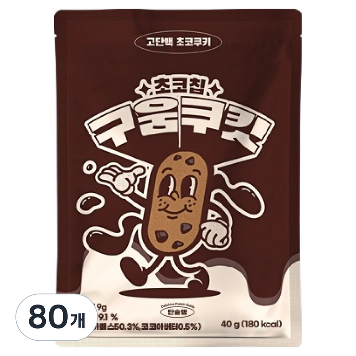 단슐랭 구움쿠킷 초코칩, 40g, 80개