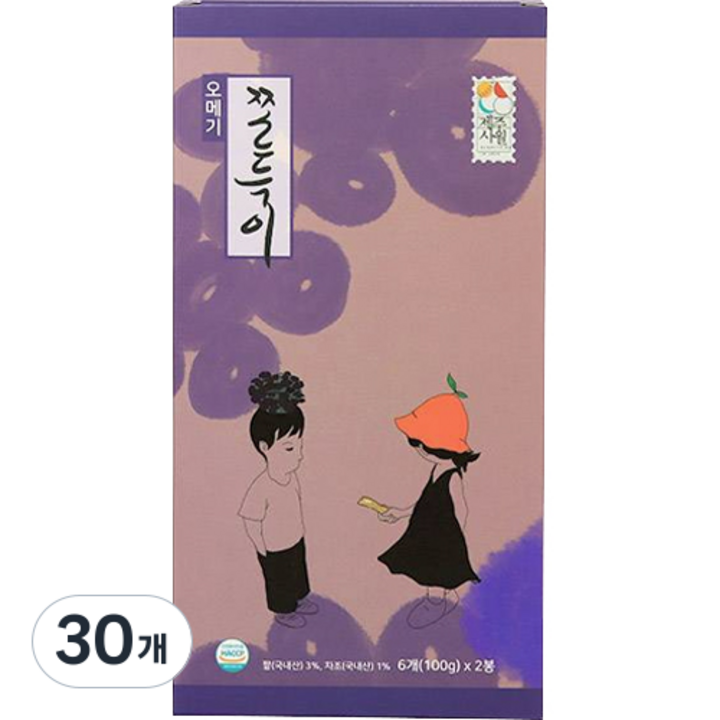 제주커머스 제주사월 오메기 쫀득이, 200g, 30개