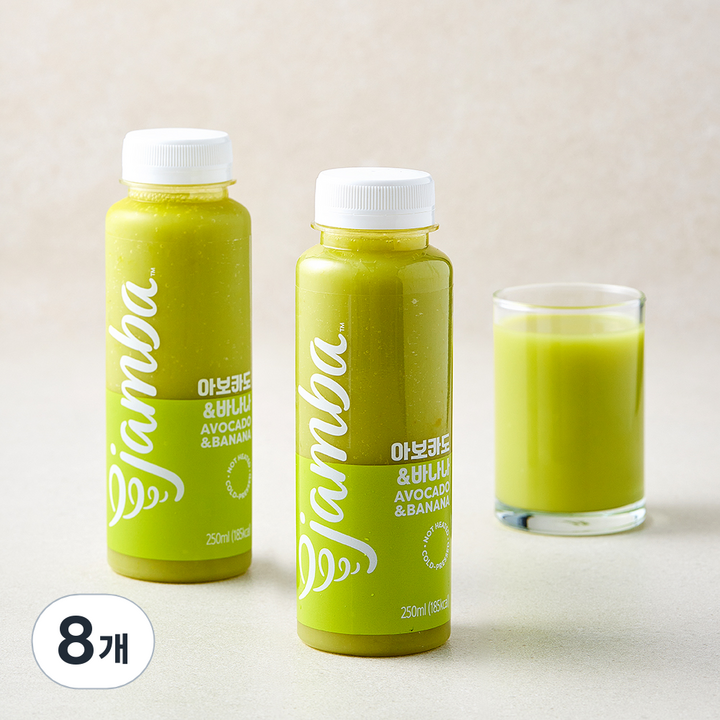 잠바주스 아보카도 바나나 과채주스, 8개, 250ml