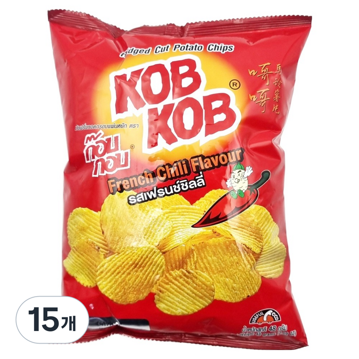 유즈풀 콥콥 포테이토 칩 프렌치 칠리향, 15개, 48g