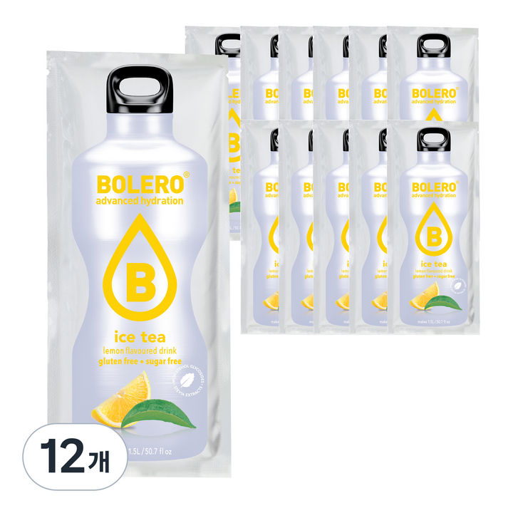 볼레로 2kcal 무설탕 과일워터 대용량 음료 아이스티 레몬, 8g, 12개, 12개입