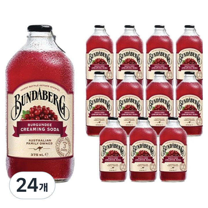 분다버그 버건디 크리밍 소다, 24개, 375ml