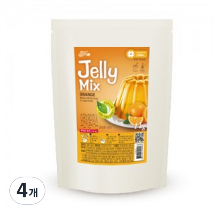 브레드가든 오렌지 젤리 만들기 믹스, 4개, 1kg
