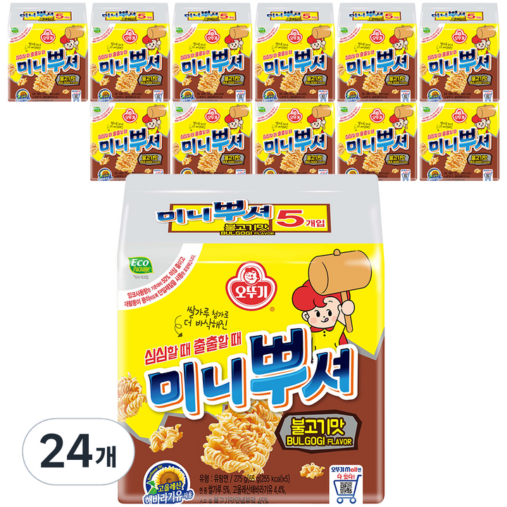 오뚜기 뿌셔뿌셔 불고기맛, 275g, 24개