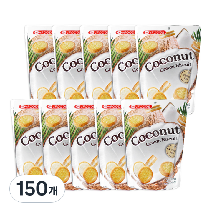 VFOODS 코코넛 크림 비스킷, 75g, 150개