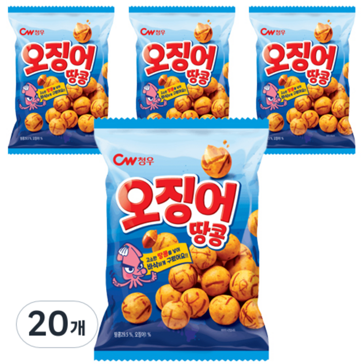청우식품 오징어땅콩, 90g, 20개