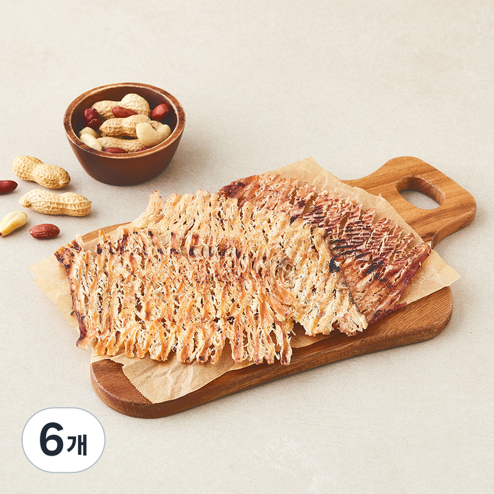 주식회사 서건푸드 맥반석 통 구운 오징어포, 6개, 70g