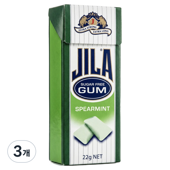 JILA 자일라 껌 스피어민트향 18p, 396g, 3개