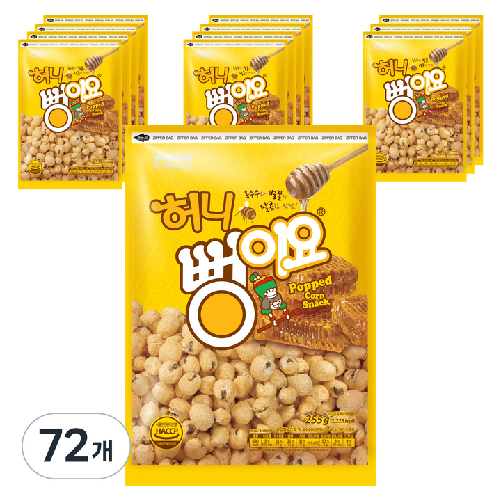 허니 뻥이요, 255g, 72개