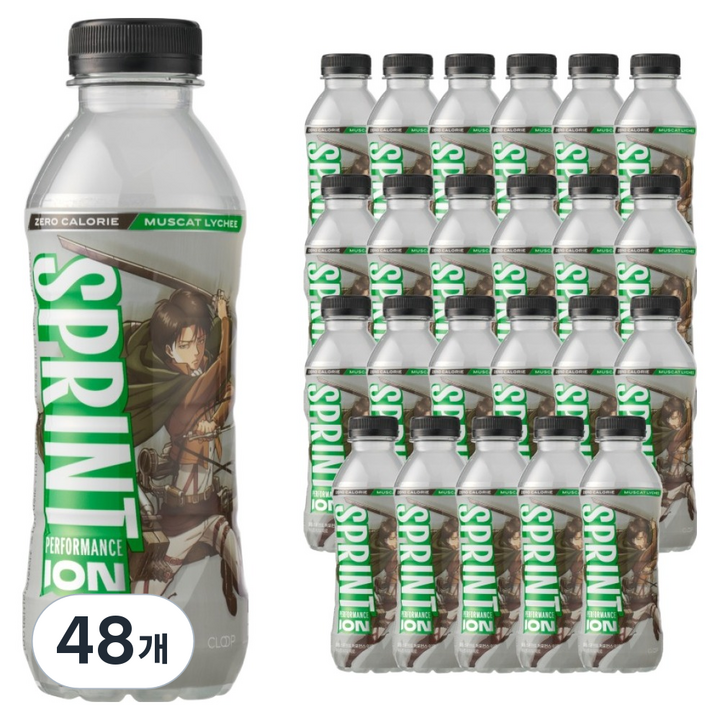 클룹 스프린트 진격의거인 제로 이온음료 머스캣 리치, 48개, 500ml