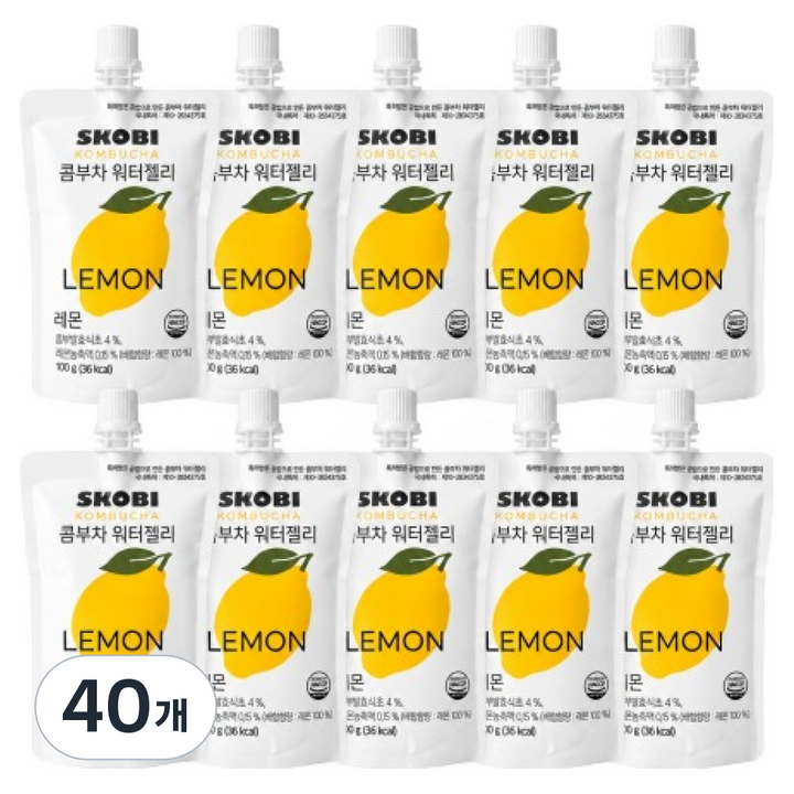 생생초 콤부차 워터젤리 레몬, 100g, 40개