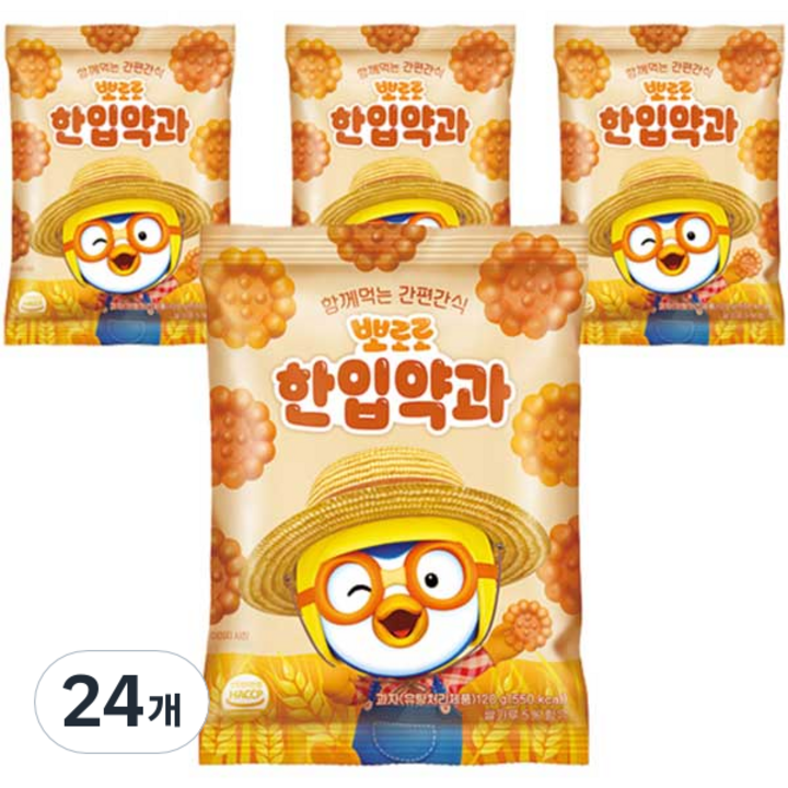 어니스트에프엔비 뽀로로 한입약과, 120g, 24개