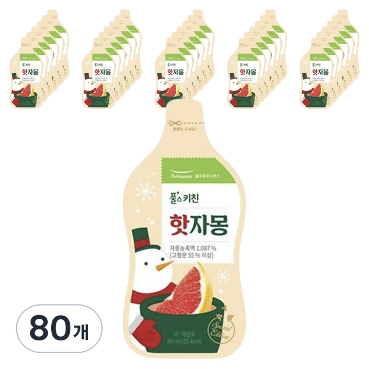 풀무원 풀스키친 핫자몽주스, 80ml, 80개